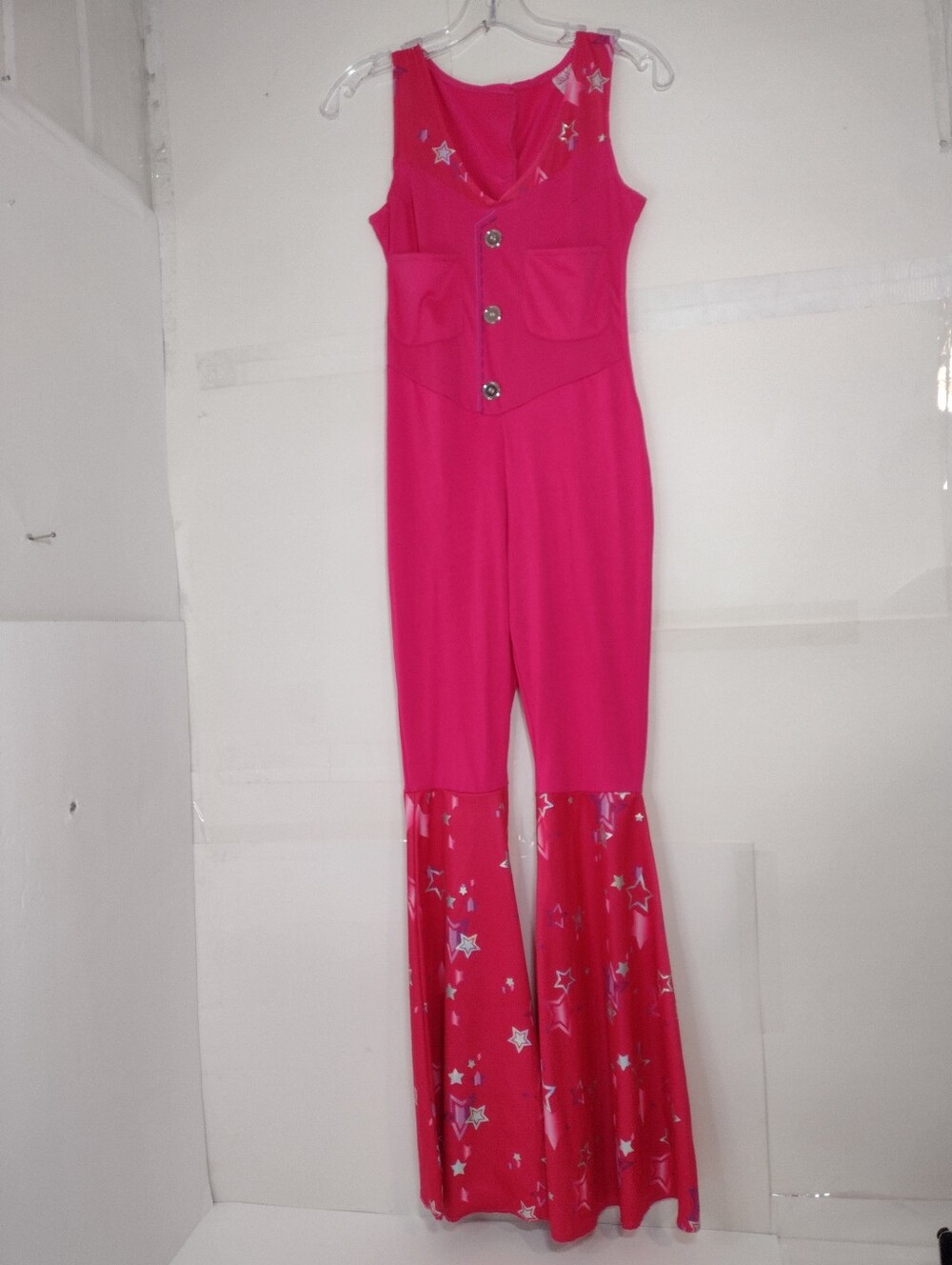 Barbie Women's Mattel Hot Pink Star-Accent Sleeveless Jumpsuit